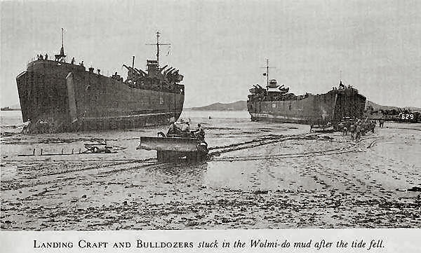 Landing Craft and Bulldozers